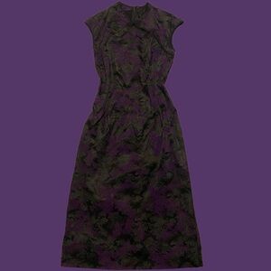 Morbid Threads purple and black Floral cheongsam style dress